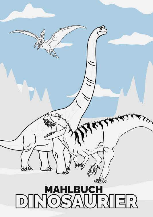 Malbuch Dinosaurier